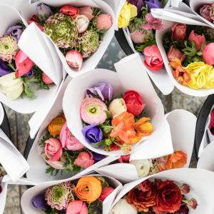 wrapped flower bouquet